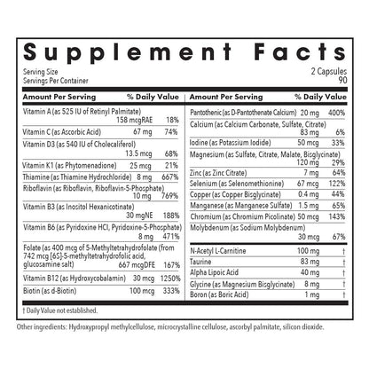 MVM-A Multivitamin & Multimineral for 50+ | Allergy Research Group