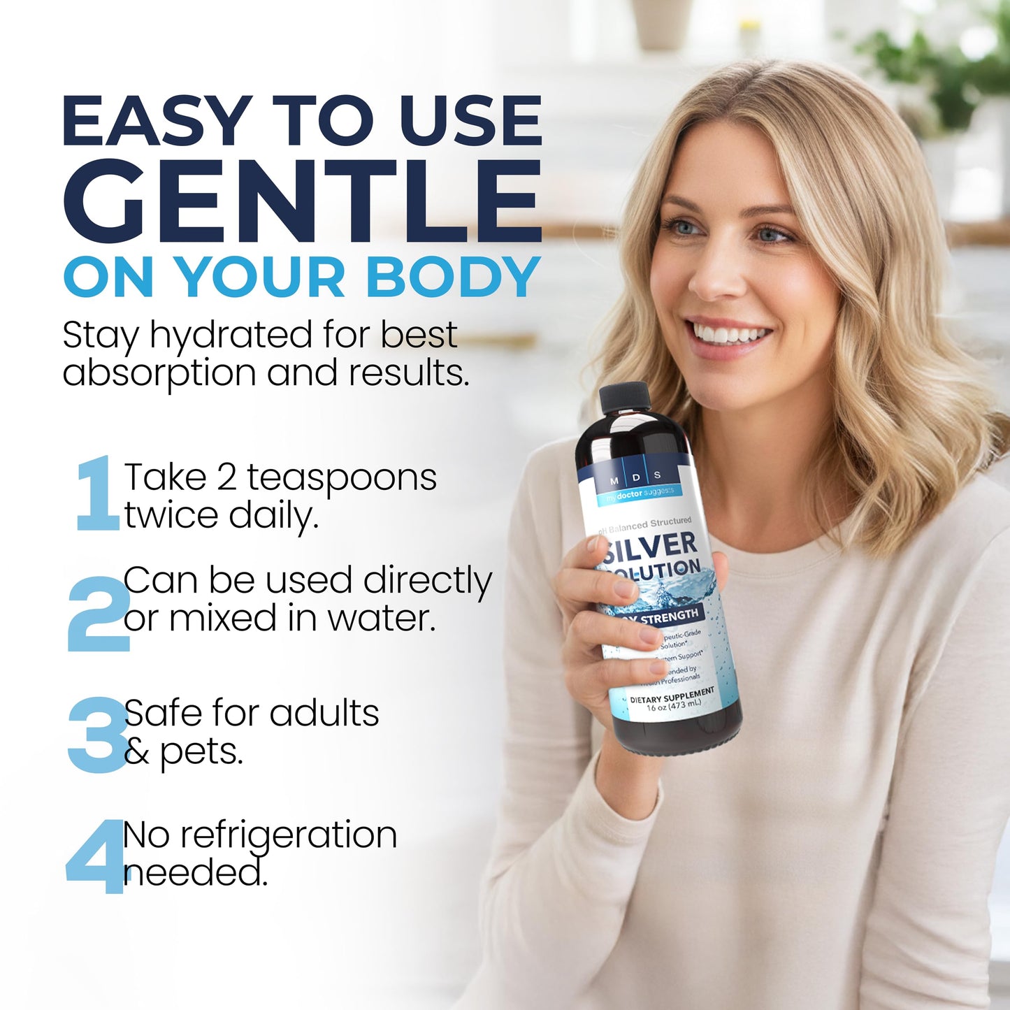 My Doctor Suggests Alkaline Structured Silver Liquid 30ppm – Immune & Gut Support (16 oz)