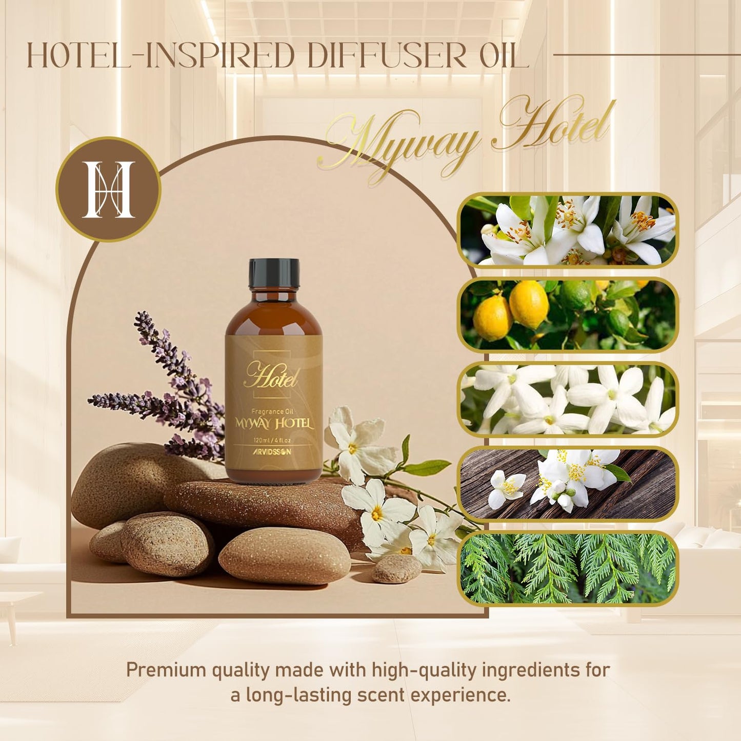 Hotel Diffuser Oil 4 Oz (120ml) – My Way Fragrance Inspired by The One Hotel