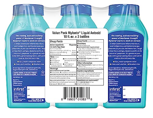 Mylanta Maximum Strength Liquid Antacid & Anti-Gas — 3-Pack, Classic Flavor, 10 fl oz