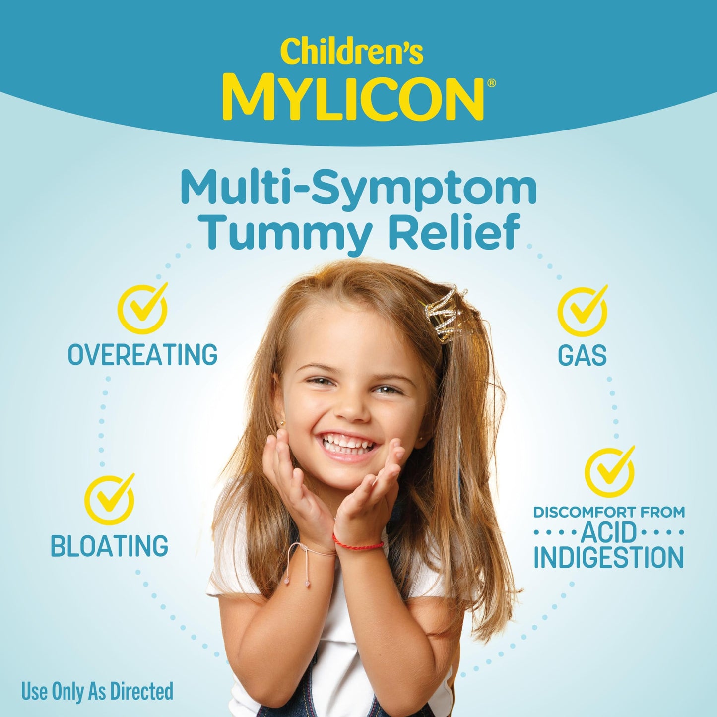 MYLICON Children's Tummy Relief for Kids — Cherry Flavored Chewables (Ages 2-11)
