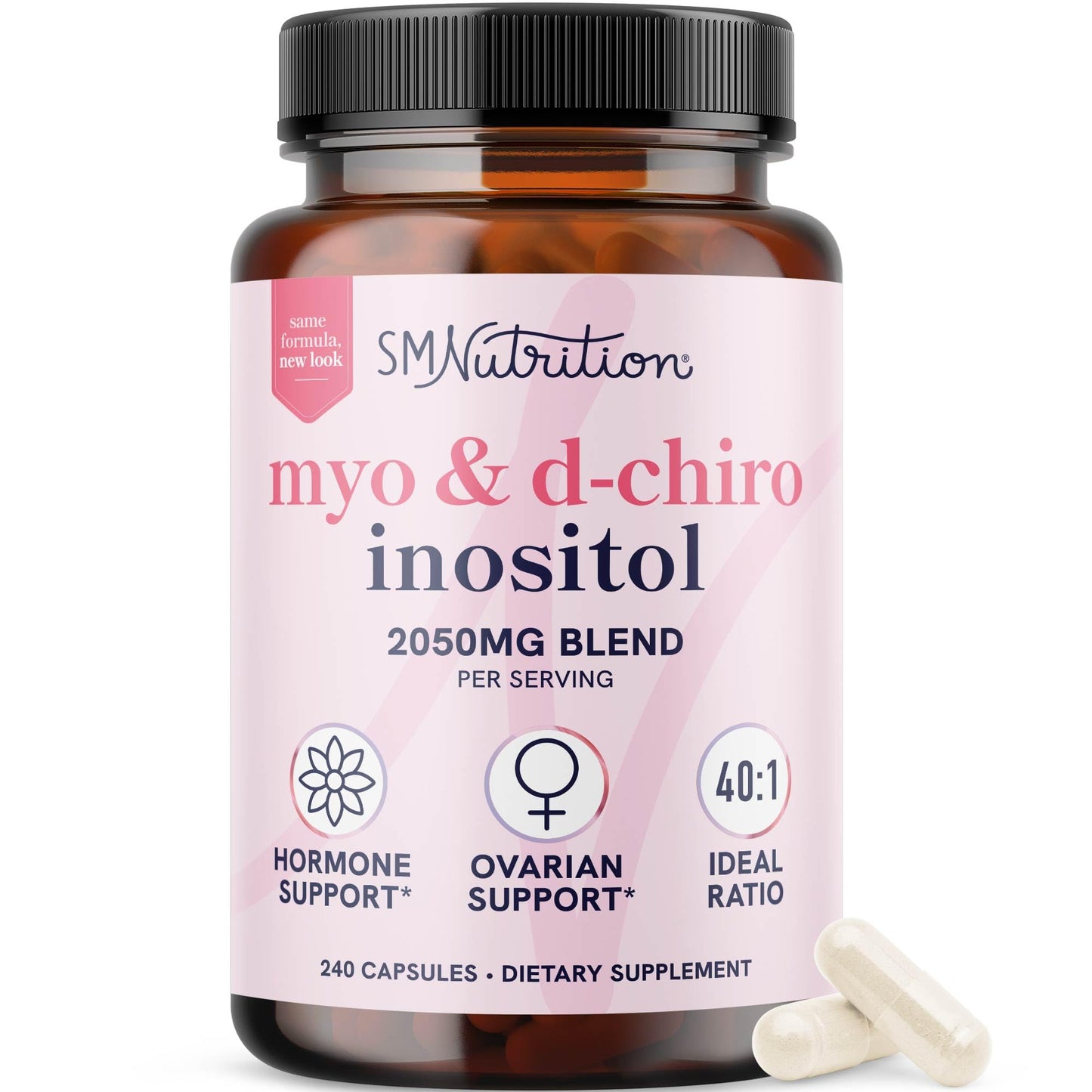 40:1 Myo-Inositol & D-Chiro Inositol for Women – Hormone Balance (240 Count)
