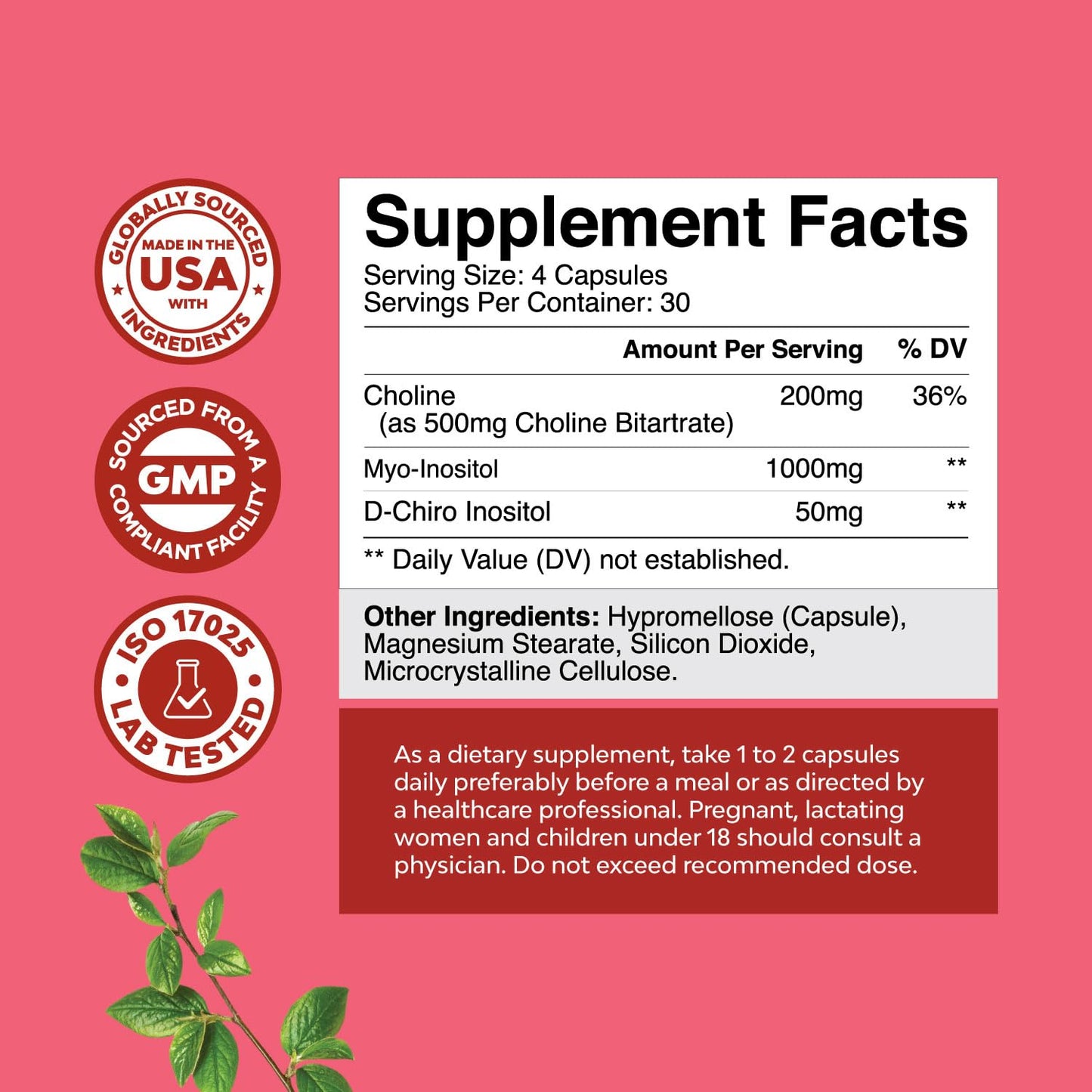 Myo-Inositol & D-Chiro Inositol Capsules - Hormone Balance & Fertility
