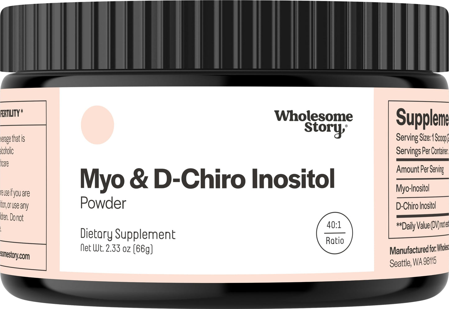 Myo-Inositol & D-Chiro Inositol Powder for Women – 40:1 Ratio, 30 Servings