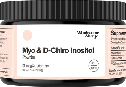 Myo-Inositol & D-Chiro Inositol Powder for Women – 40:1 Ratio, 30 Servings