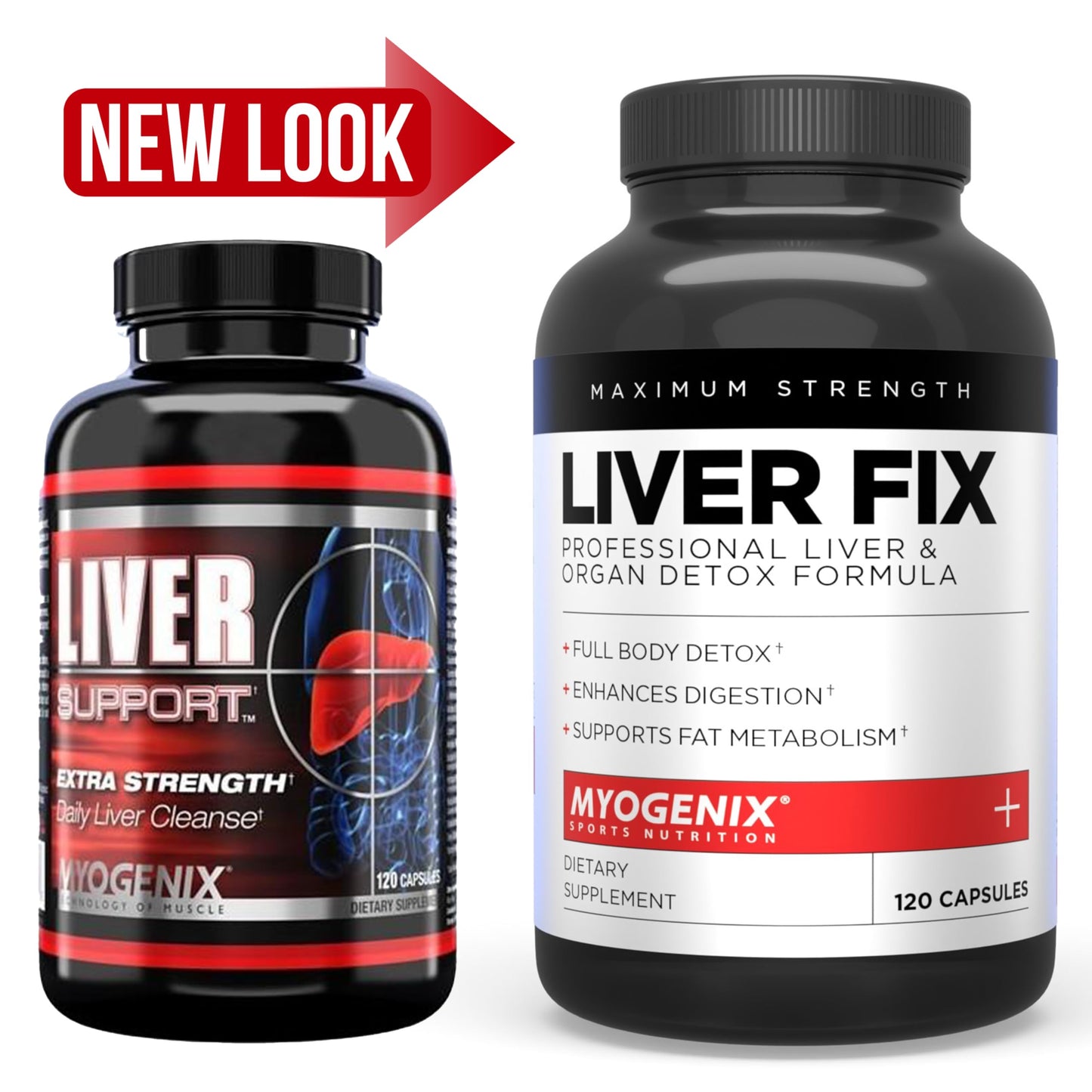 Myogenix Liver Fix – Professional Liver Detox Formula for Digestion & Fat Metabolism | 120 Capsules