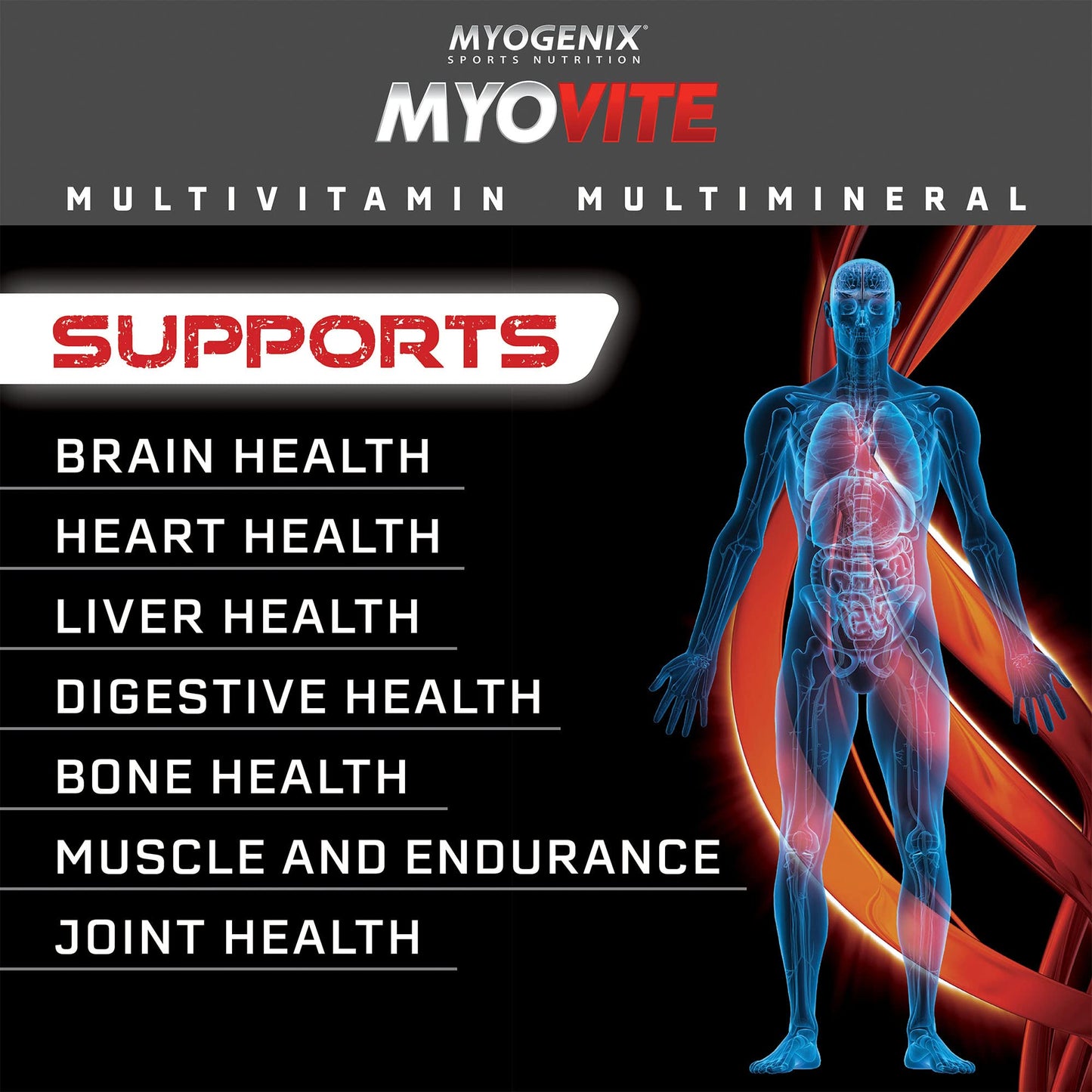 Myogenix Myovite Multivitamin – Daily Pack for Athletes – 44 Convenient Packets
