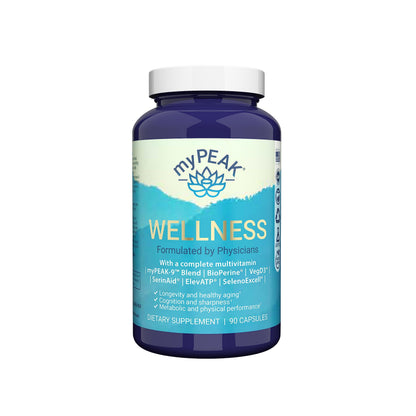 myPEAK Wellness Vegan Multivitamin – ElevATP, Astaxanthin, Iron & Alpha GPC (90 Count)