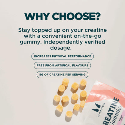 Myprotein Creatine Gummies - 5g Creatine Monohydrate per Serving, 90 Gummies, Vegan