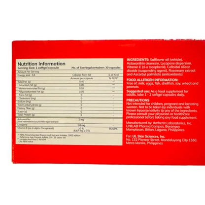 Myra Utimate with Astaxanthin, Lycopene & Vitamin E | 30 Softgel Capsules