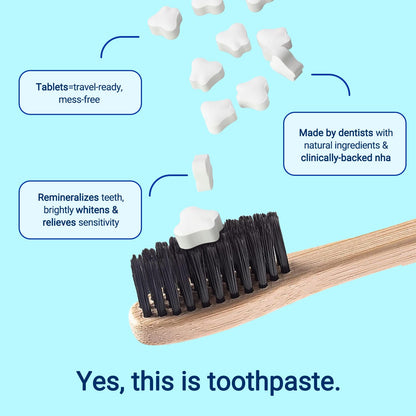 MySmile Toothpaste Tablets - Nano Hydroxyapatite, Fluoride-Free, Coconut Oil Mouthwash Tablets