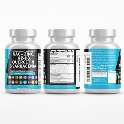 NAC 19-in-1 Immune Support: NAC, D3, K2, Zinc, Quercetin