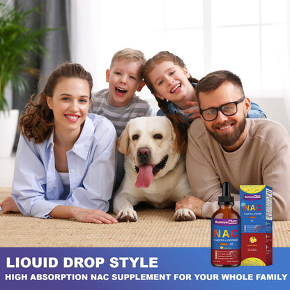 NAC 1000mg Drops with Quercetin & Zinc – N-Acetyl Cysteine Liquid (2 fl oz) for Adults & Kids