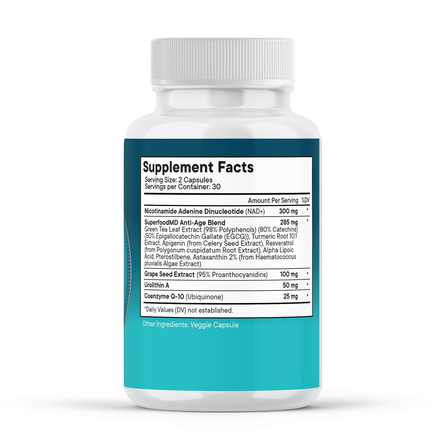 NAD+ Liposomal Antioxidant Supplement for Women & Men | Resveratrol, Astaxanthin, CoQ10 – 180 Capsules