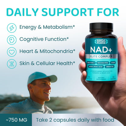 NAD+ Elite Complex – Direct NAD+ 300 mg (60 Veg Capsules)