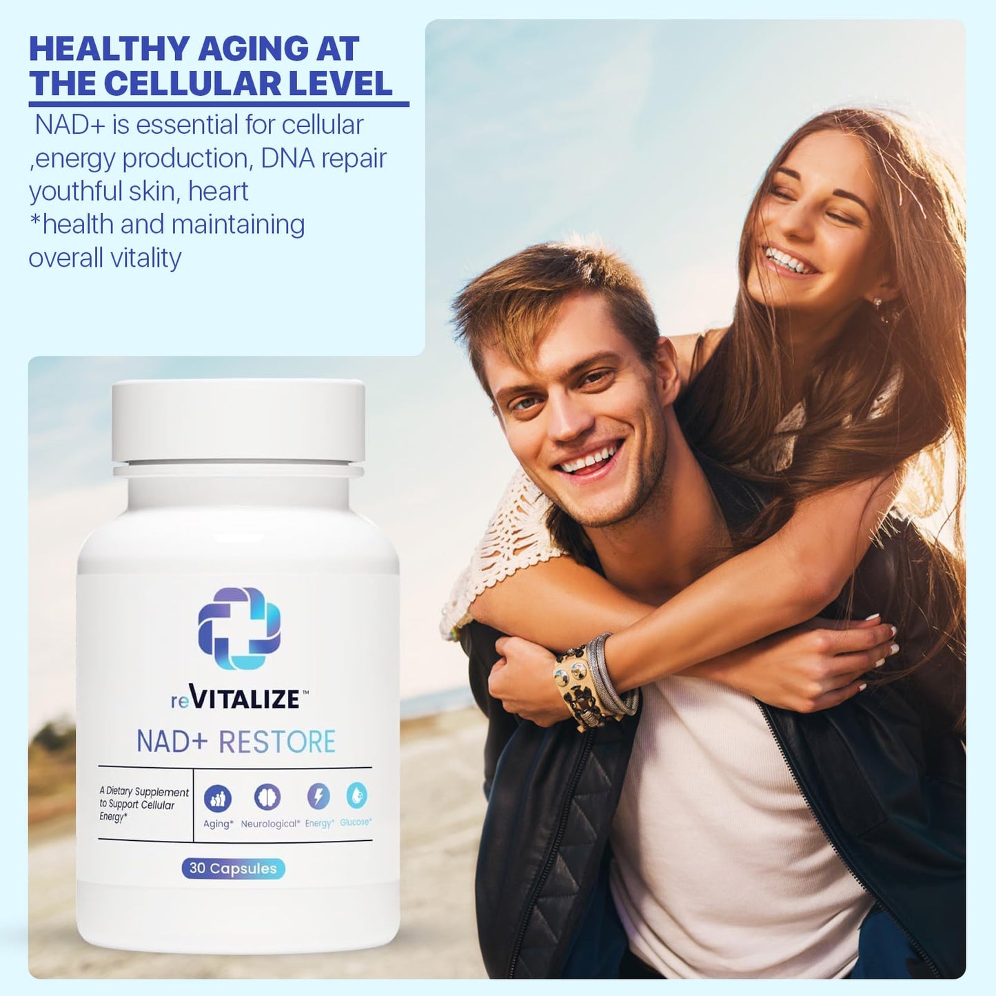 NAD+ Supplement 750mg | Advanced NR for Anti-Aging & Cellular Energy | 30 Servings