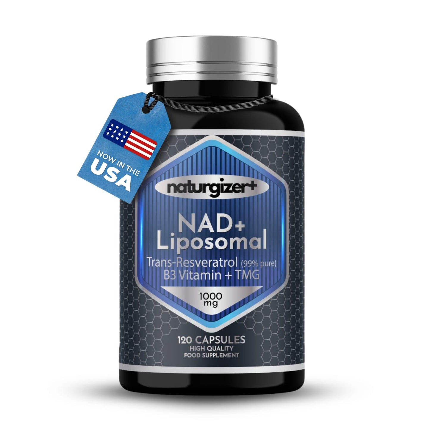 Nad+ + Resveratrol 1000mg Organic – B3, TMG | 120 Caps