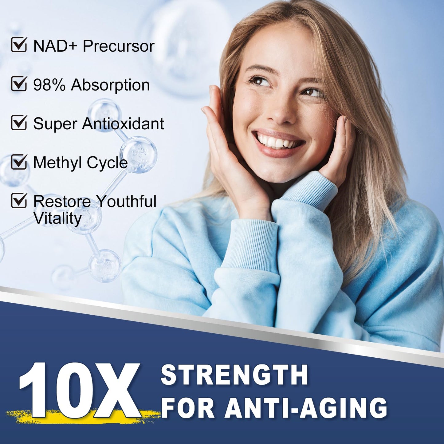NAD Supplement Softgels 1700mg, Nad Supplements for Women & Men with Nicotinamide Riboside Quercetin Phytosome, Trans Resveratrol & TMG, Boost Energy & Anti-Aging Support 240-Count, 120 Days Supply