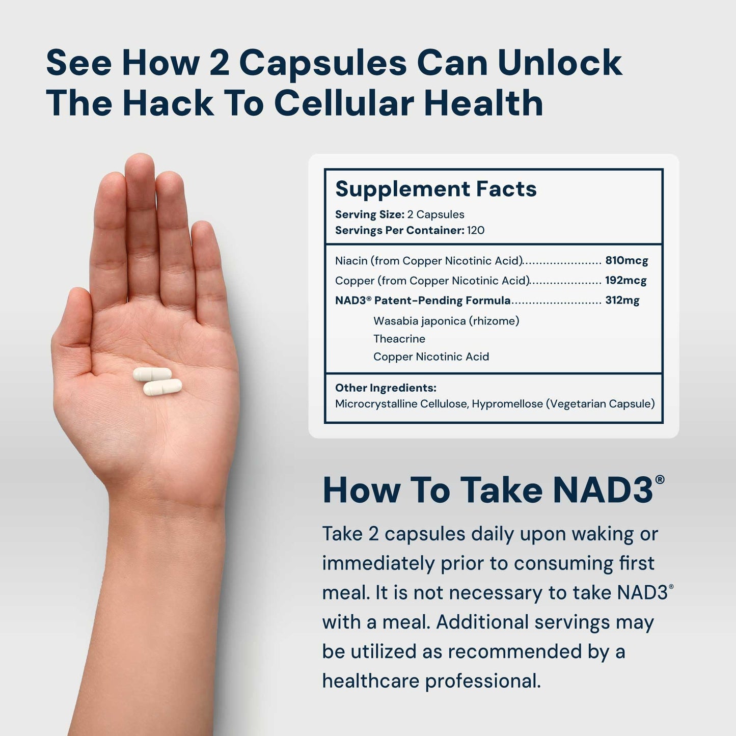 HPN NAD3 Clinical NAD+ Booster – Cellular Health, Energy & Longevity | 240ct