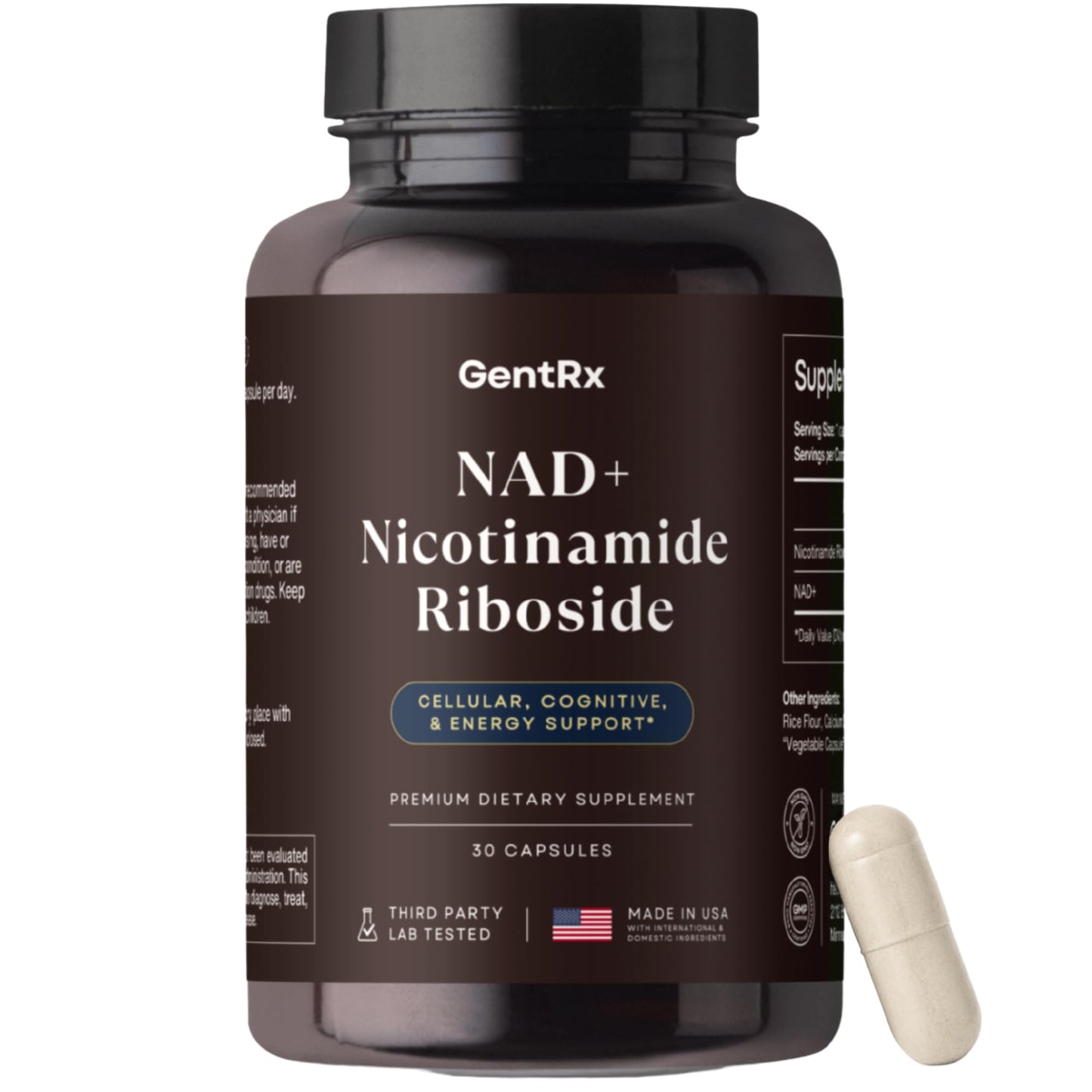 NAD+ & NR Supplement - Third-Party Tested, USA Made, 30-Day Supply