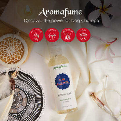 Nag Champa Natural Mist Spray by Aromafume | 100 ml | Sandalwood, Jasmine, Ylang Ylang & Champa