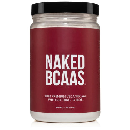 NAKED BCAAs Amino Acids Powder – 500g, 2:1:1, Vegan, Unflavored, 100 Servings