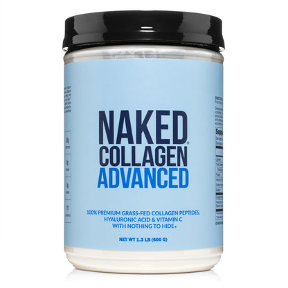 NAKED Collagen Advanced - Grass-Fed Hydrolyzed Collagen with Hyaluronic Acid & Vitamin C | 1.3 lb