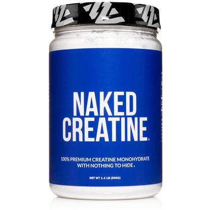 NAKED Pure Micronized Creatine Monohydrate Powder – Unflavored, 500g Bulk | Vegan, Non-GMO, Gluten-Free, Soy-Free | 100 Servings