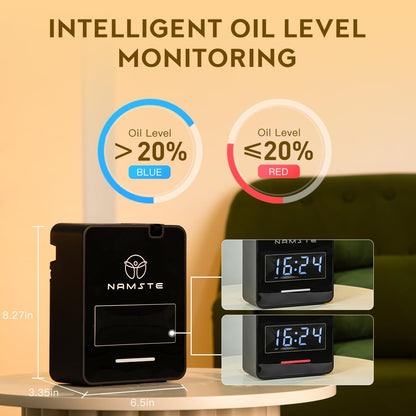 Namste Smart Waterless Diffuser — HVAC Scent Machine with Clock & Bluetooth, 3000 Sq Ft Coverage