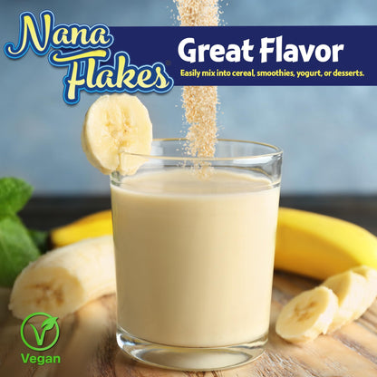 Nana Flakes 100% Pure Banana Flakes Medical Food Powder – Digestive Support (100 Single-Serve Packs)
