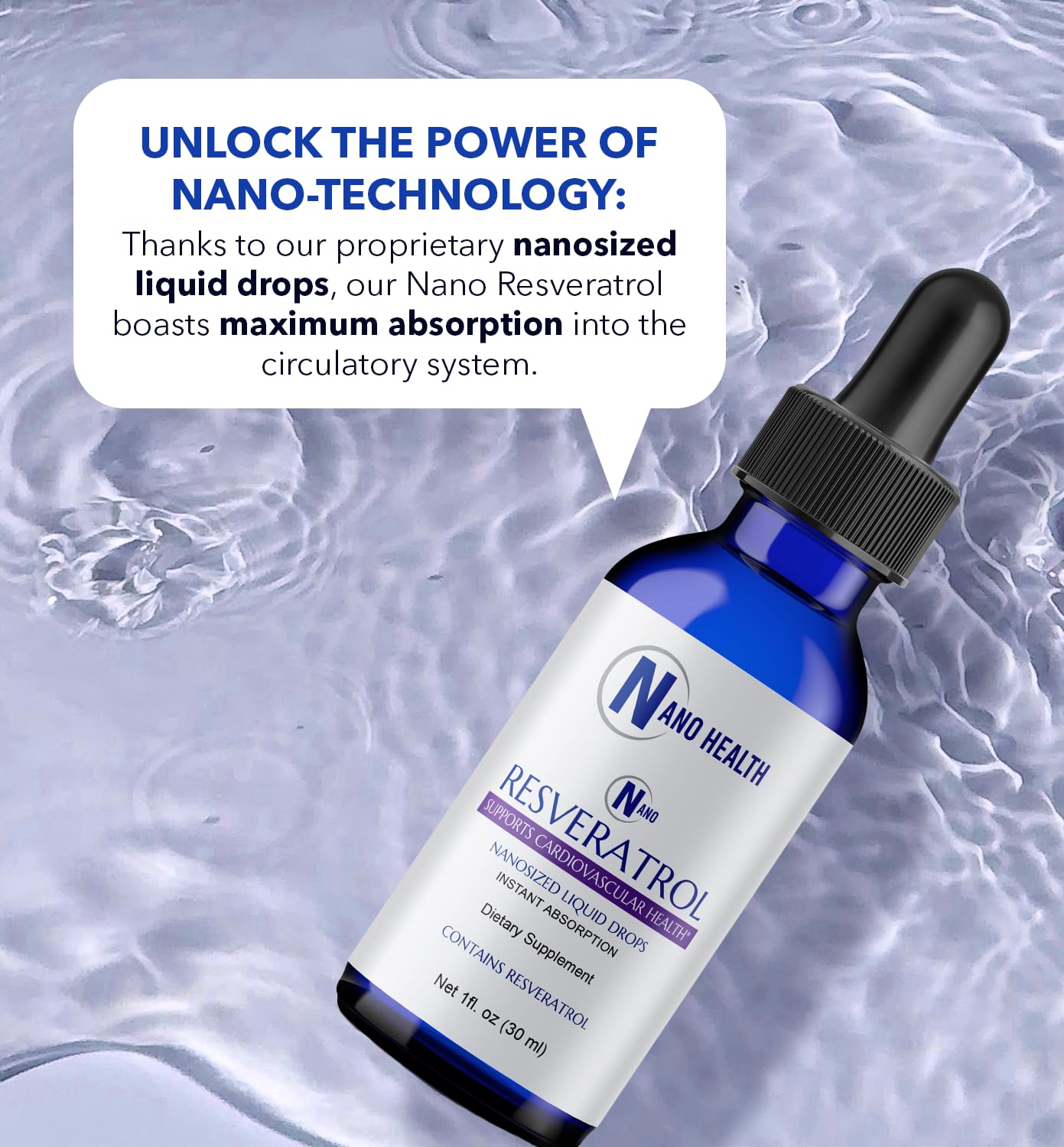 Nanoceutical Nano Liquid Resveratrol – Ultra-Absorption, 30 Servings