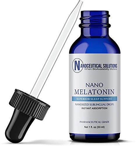 Nano Melatonin NanoSized Liquid Drops – Rapid Absorption, 30 Servings