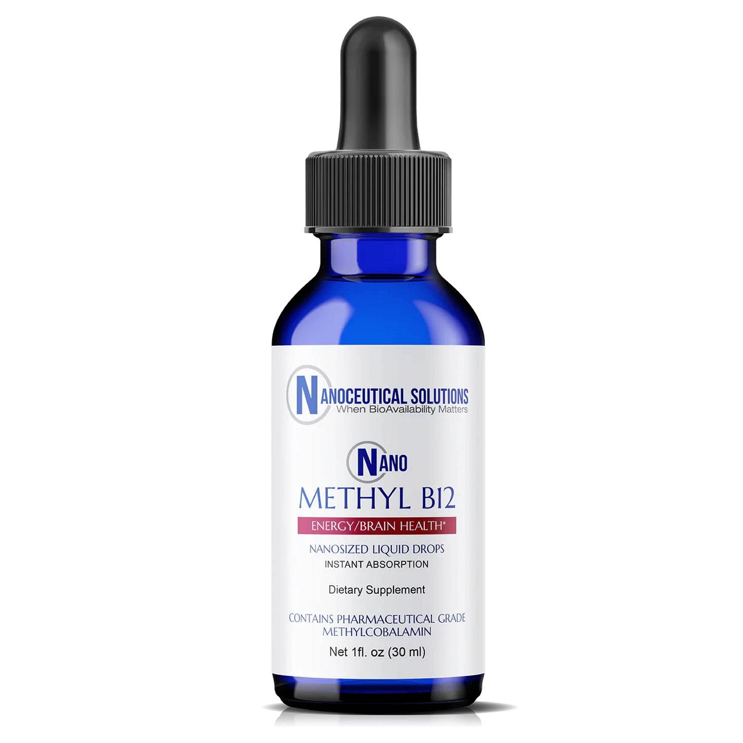 NANO Methyl B-12 1000MCG Methylcobalamin Nano Drops – Instant Absorption Berry Flavor