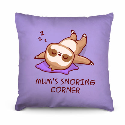 Mum's snoring cute sloth - Mother's day Cushion - Two Sizes