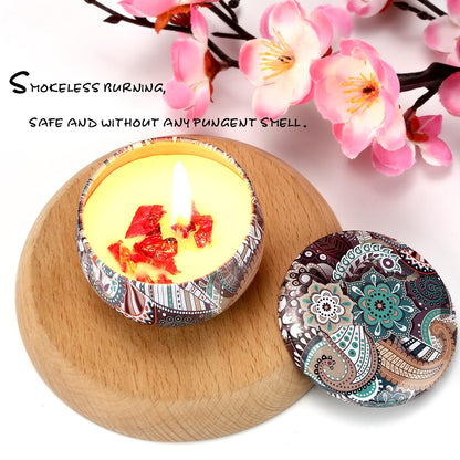Naruning 4 Pack Aromatherapy Candles – Long-Lasting Soy Wax, Lavender & White Peach, Lemon & Milk Vanilla