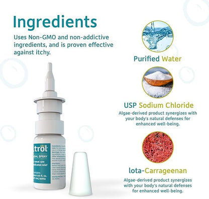 Nasitrol Natural Nasal Spray – Saline Daily Mist for Moisturized Sinuses (Pack of 2, 1.7 fl oz each)