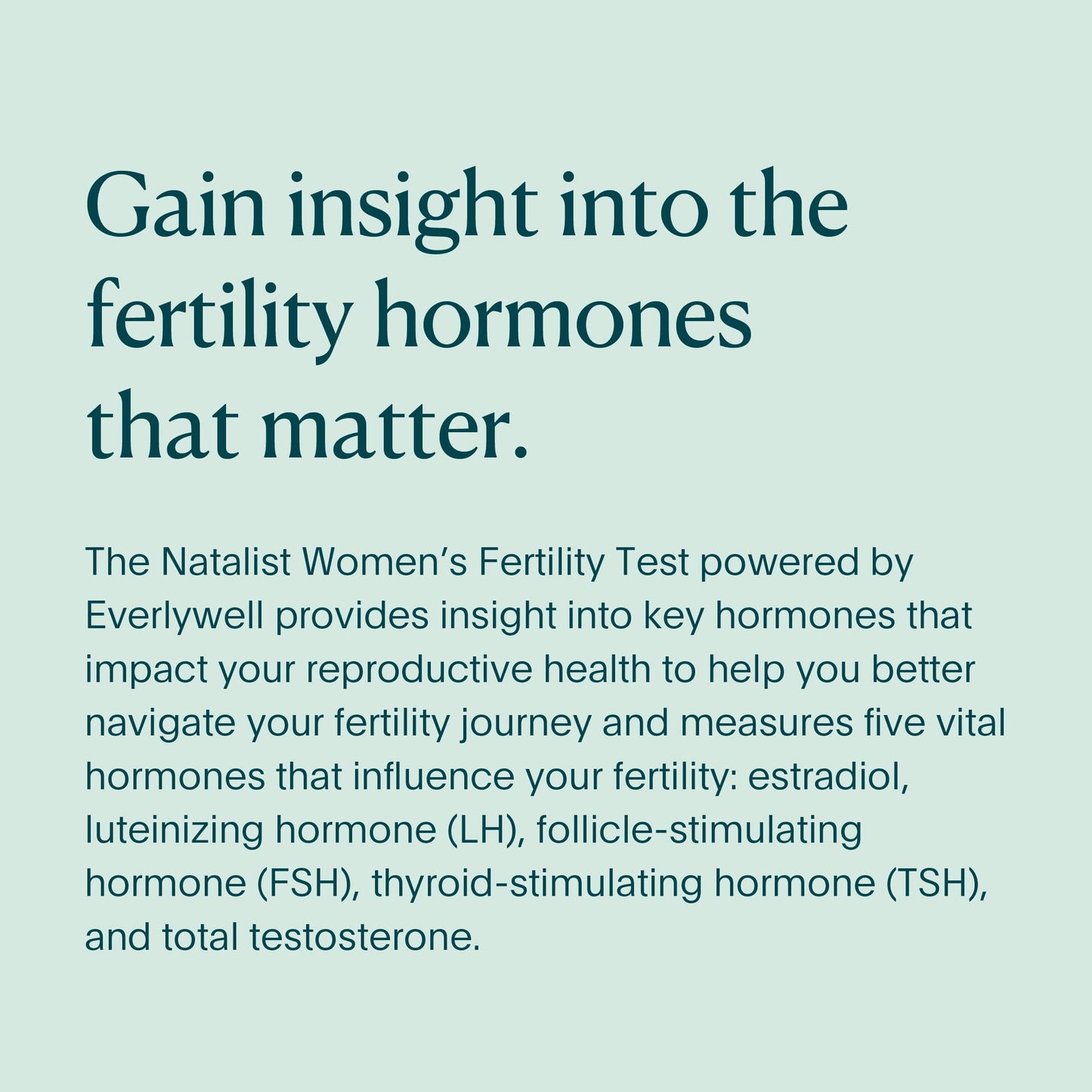 Natalist Women's Fertility Test - At-Home Kit by Everlywell | Clinically Reviewed