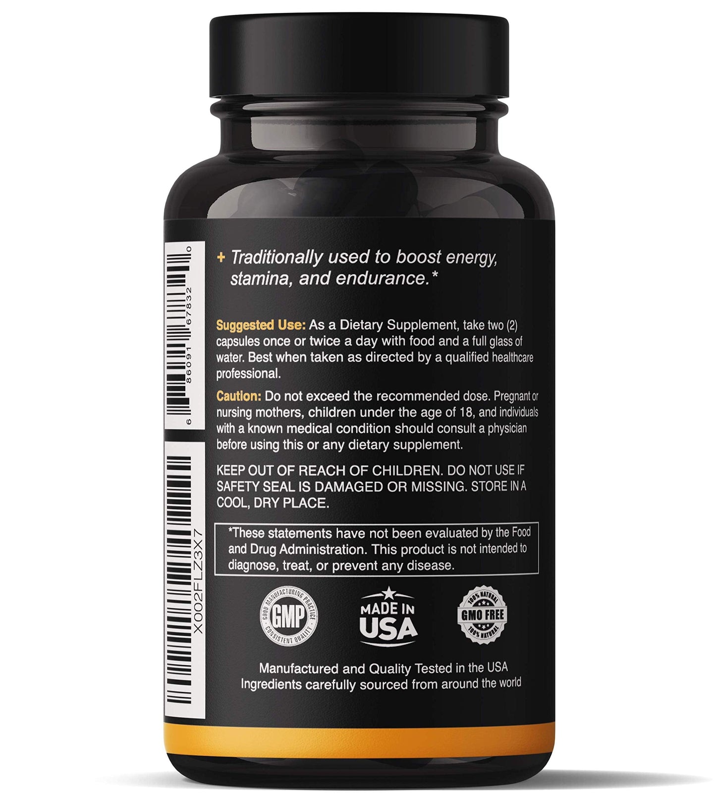 Natgrown Organic Maca Root 1500 mg Capsules – Vegan, Peru Red/Yellow/Black Maca