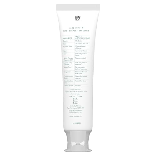 Native Fluoride-Free Whitening Toothpaste 4.1oz (3-Pack) – Wild Mint & Peppermint Oil