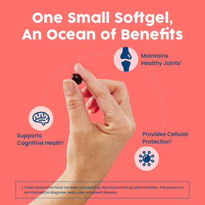 NativePath Antarctic Krill Oil 500mg Softgels | Wild-Caught Omega-3 EPA DHA & Astaxanthin | 60 Count