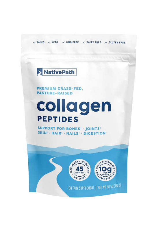 NativePath Collagen Peptides – Type I & III Bovine Powder, 15.9 oz