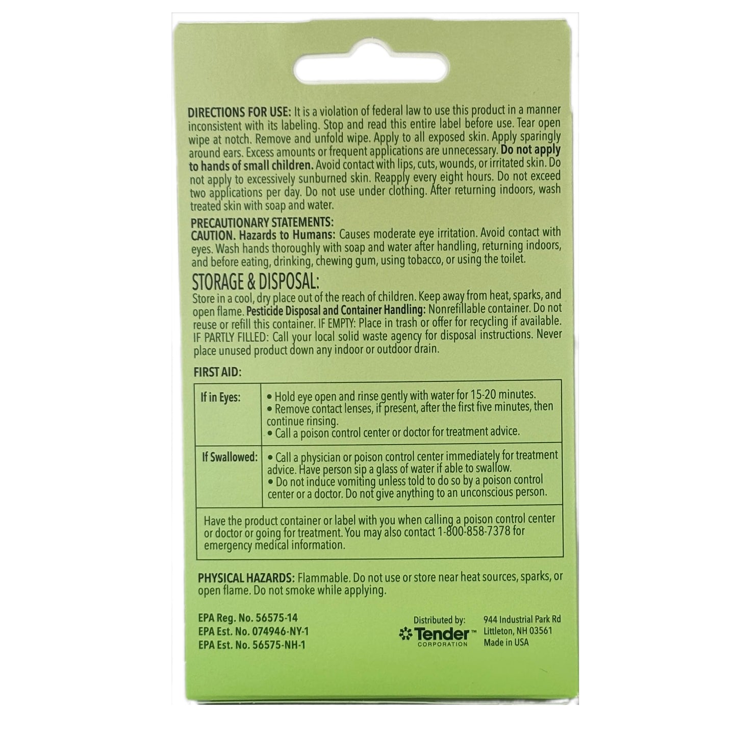 Natrapel Tick & Insect Repellent Wipes – 20% Picaridin, Up to 12 Hours, 3 Pack