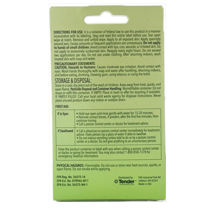 Natrapel Tick & Insect Repellent Wipes – 20% Picaridin, Up to 12 Hours, 3 Pack