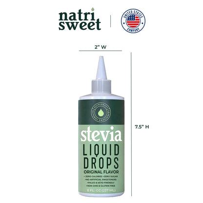 Stevia Liquid Drops – 8 oz, 1,823 Servings, Zero Calories | Natrisweet