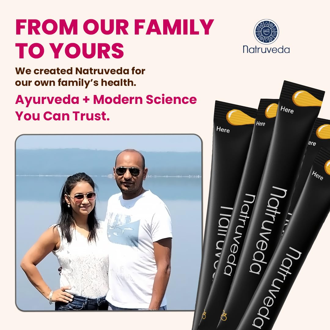 Natruveda Shilajit Honey Sticks for Women – 12 Sticks, Caramel, 300 mg Shilajit Resin + Shatavari & 5 Ayurvedic Herbs | Lab Tested