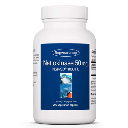 Allergy Research Group Nattokinase 50mg NSK-SD 1000 FU | Cardiovascular Support | 300 Count