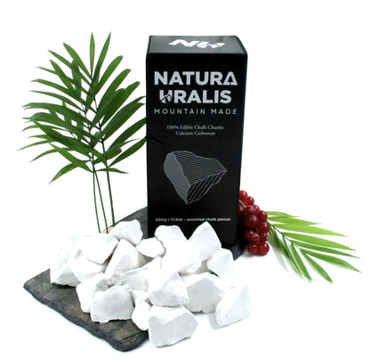 Natura Uralis Premium Belgorod Chalk Chunks - 17oz White Calcium Carbonate