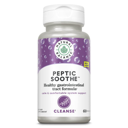Natural Balance Peptic Soothe | GI Support Formula with Zinc Carnosine, L-Glutamine & Mastic Gum | 60 VegCaps