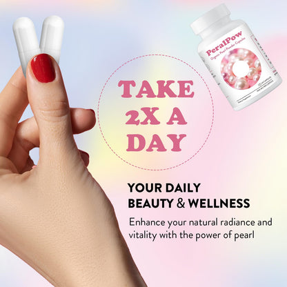 Organic Pearl Powder Capsules 1500mg | Skin Radiance, Eye Wellness & Nails | 60 Capsules