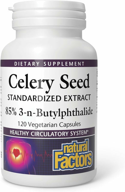 Natural Factors Celery Seed Extract: Concentrated Celery Seed for Healthy Circulation & Heart Support